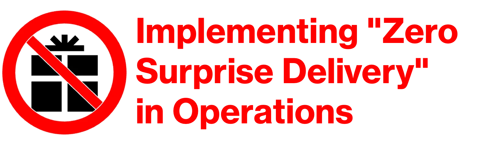 Zero Surprise Delivery case study