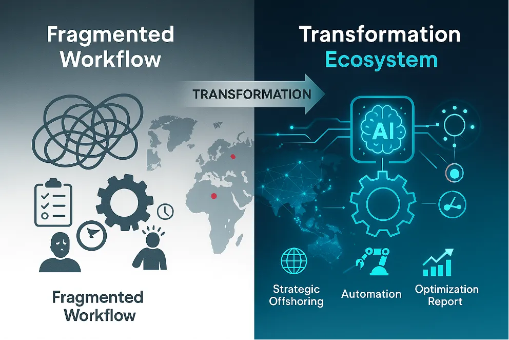 Figure 6: A fragmented workflow transformed to a Efficient Ecosystem