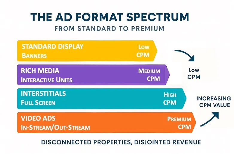 Figure 2: Diversifying the Product Portfolio – Expanding ad formats to capture value across the entire CPM spectrum.
